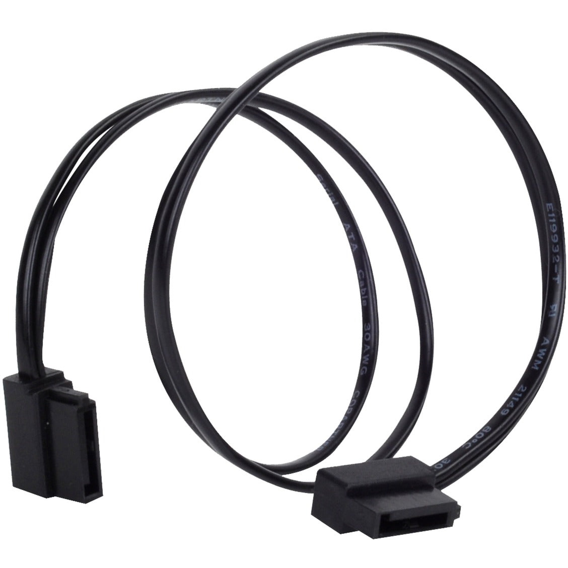 Kabel Silverstone sata iii 30cm (czarny, 6gb s, złącze niskoprofilowe, cp11b-300)