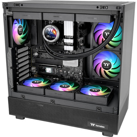 Wentylator chłodzący do komputera PC Thermaltake CT120 EX Reverse ARGB Sync (zestaw 3 wentylatorów) Wentylatory do obudowy (czarny, 3 sztuki, 120 x 120 x 25 mm, PWM)