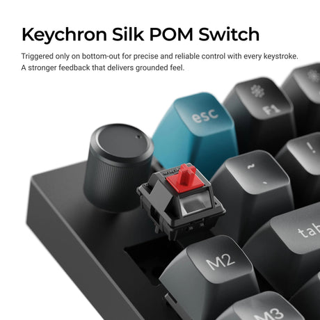 Keychron q11 ultra 8k wireless custom mechanical keyboard (zwart, us lay-out (qwerty), silk pom brown, 100%, rgb leds, ksa double-shot pbt, hot swap, 2.4ghz | bluetooth 5.2 | usb-c)