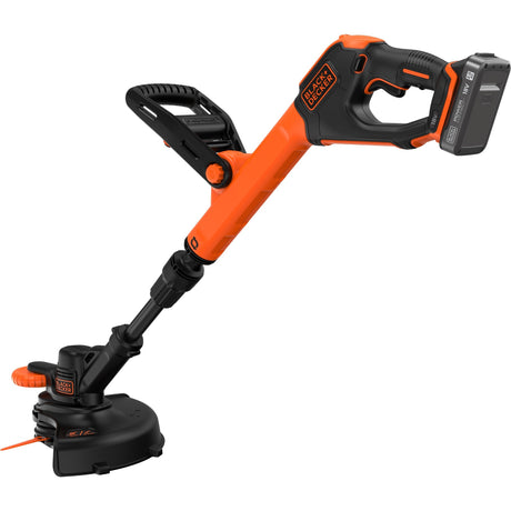 Podkaszarka Black+decker 18 V z 2 ostrzami i akumulatorową podkaszarką do trawy (czarno-pomarańczowa, 25 cm, bateria w zestawie)