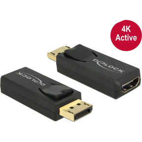 Delock adapter Displayport do HDMI (czarny, 4k)