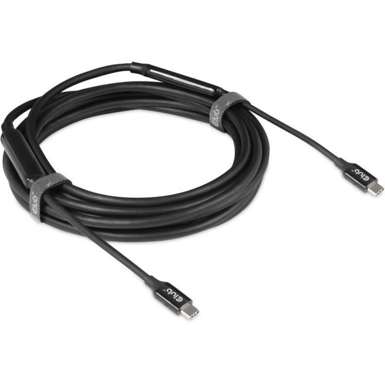 Aktywny kabel dwukierunkowy Club 3D USB-C 3.2 gen2 > USB-C (czarny, 5 metrów, 8k 60 Hz)