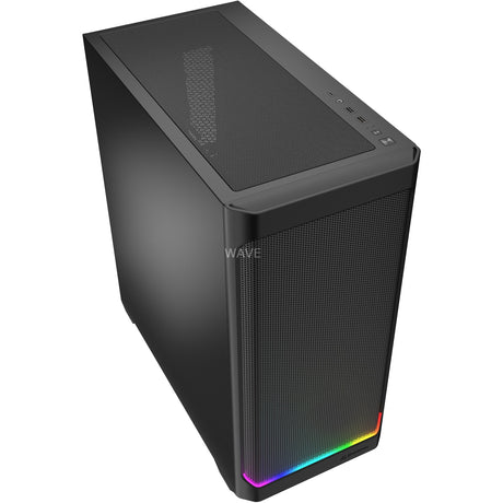 Sharkoon ak4 rgb strip obudowa midi tower (czarna | 2x usb-a | 1x usb-c | rgb)