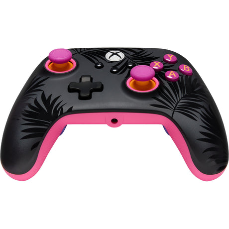Powera Advantage plus przewodowy kontroler dla Xbox Series x|s - palmy w świetle księżyca (różowy, Xbox Series x|s, Xbox One, PC)