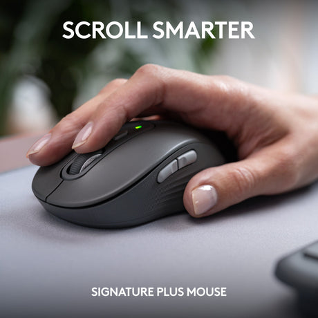 Zestaw bezprzewodowych komputerów stacjonarnych Logitech mk950 Signature Slim (grafit, układ USA-International (QWERTY), 400 - 4000 dpi)