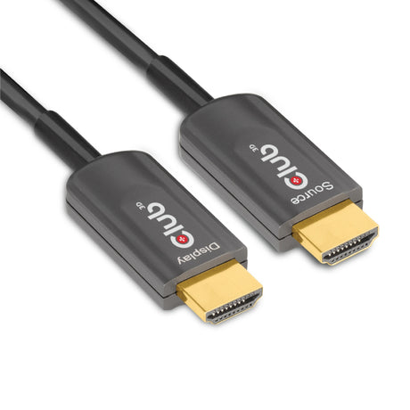 Certyfikat jednokierunkowy Club 3D Ultra High Speed AOC HDMI 2.1 Kabel męsko-męski (czarny, 20 metrów, 4K 120 Hz, 8K 60 Hz, 48 Gb/s)