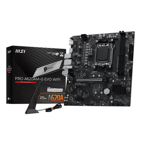 Płyta główna MSI Pro A620AM-G EVO WiFi Socket AM5 (RAID, 2,5 GB-LAN, WiFi, BT, dźwięk, µATX)