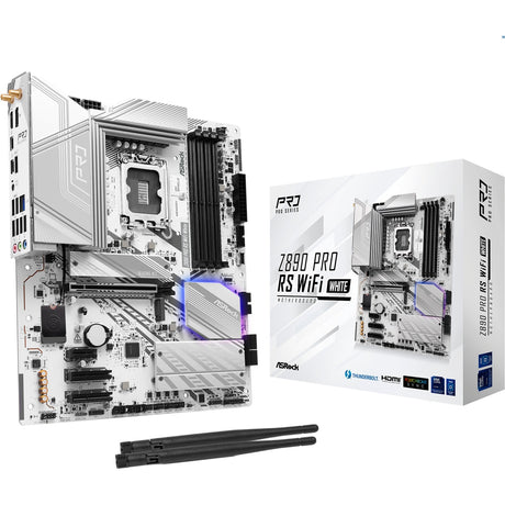 Płyta główna Asrock Z890 Pro RS WiFi White Socket 1851 (biała, RAID, 2,5 GB-LAN, Wi-Fi 6e, BT, dźwięk, ATX)