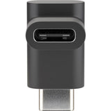 Adapter Goobay połączenie USB-C > wtyczka USB-C, 90° (czarna)