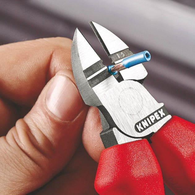 Szczypce do cięcia bocznego Knipex 14 22 160 szczypce do cięcia (czerwono-niebieskie, długość 160 mm, testowane VDE)