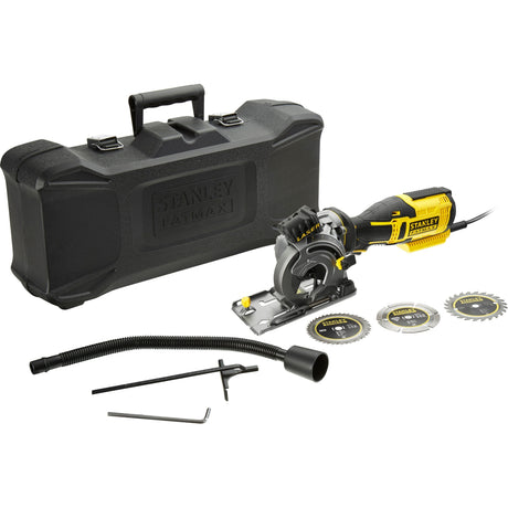 Ręczna piła tarczowa Stanley Fatmax 650w do wielu materiałów (żółto-czarna, z walizką)