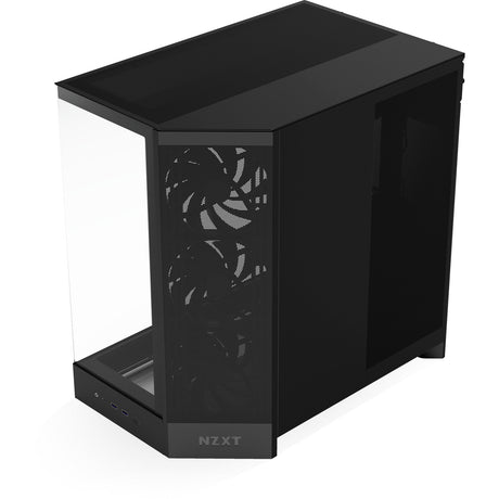 Obudowa midi tower Nzxt h9 flow (czarna (matowa) | 2x USB-A | 1x USB-C | szkło hartowane)