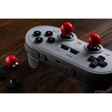 Gamepad Bluetooth 8bitdo pro 3 (jasnoszary czerwony, przełącznik 1 2, PC, Android, 2,4 GHz Bluetooth USB)