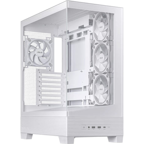 Obudowa midi tower Asus a31 plus (biała | 2x USB-A | 2x USB-C | szkło hartowane)