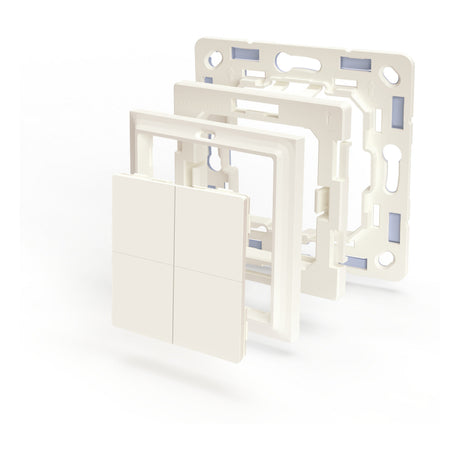 Przełącznik ścienny Shelly blu 4 + przełącznik adaptera gira merten (biały, bluetooth 4.2)