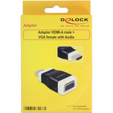 Delock Adapter HDMI A do VGA (czarny)