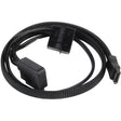 Kabel do transmisji danych Silverstone slim sata 2 w 1 + zasilacz (czarny, cp10)