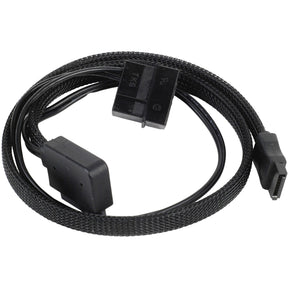 Kabel do transmisji danych Silverstone slim sata 2 w 1 + zasilacz (czarny, cp10)