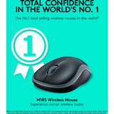Logitech wireless mouse m185 (blue, retail)