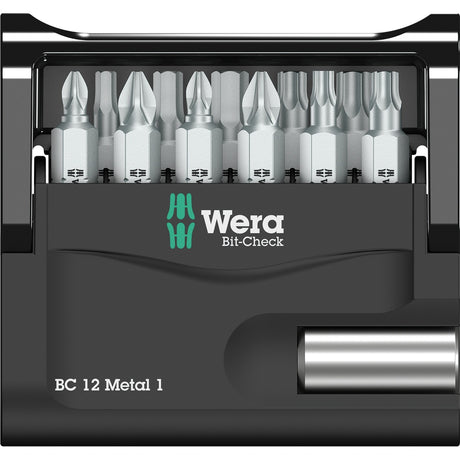 Wera 5057424001 12-częściowy zestaw bitów check 12 metal 1 bit