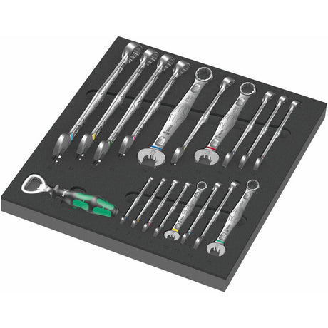 Wózek warsztatowy Wera 9700 Tool Rebel 1, 94-częściowy wózek narzędziowy (czarny, z 4 wkładkami z pianki gumowej z narzędziami)