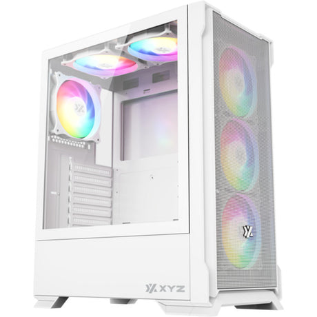 Obudowa Xyz PC Gear Airone 300-X Mesh Midi Tower (biała | 1x USB-A | 1x USB-C | Szkło hartowane)