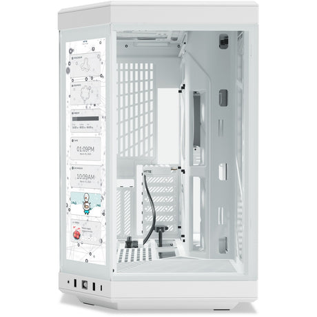 Hyte y70 touch nieskończona obudowa midi tower (biała | 2x USB-A | 1x USB-C | szkło hartowane)
