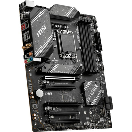 Płyta główna MSI B760 Gaming Plus Wi-Fi Socket 1700 (szary czarny, RAID, 2,5 GB LAN, Wi-Fi 6e, BT, dźwięk, ATX)