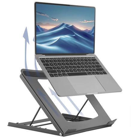 Stojak na laptopa Act Connectivity, składany, z regulacją wysokości w 5 pozycjach (czarny)