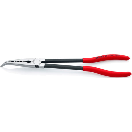 Szczypce montażowe Knipex zakrzywione 2881280 szczypce chwytające (czerwone czarne)