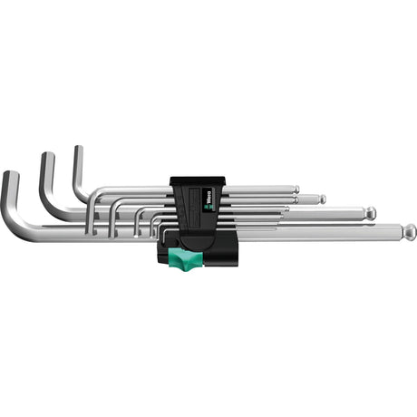 Zestaw kluczy imbusowych Wera 950 9 hex-plus 1 (chromowany, 9-częściowy, 1,5 mm do 10 mm)