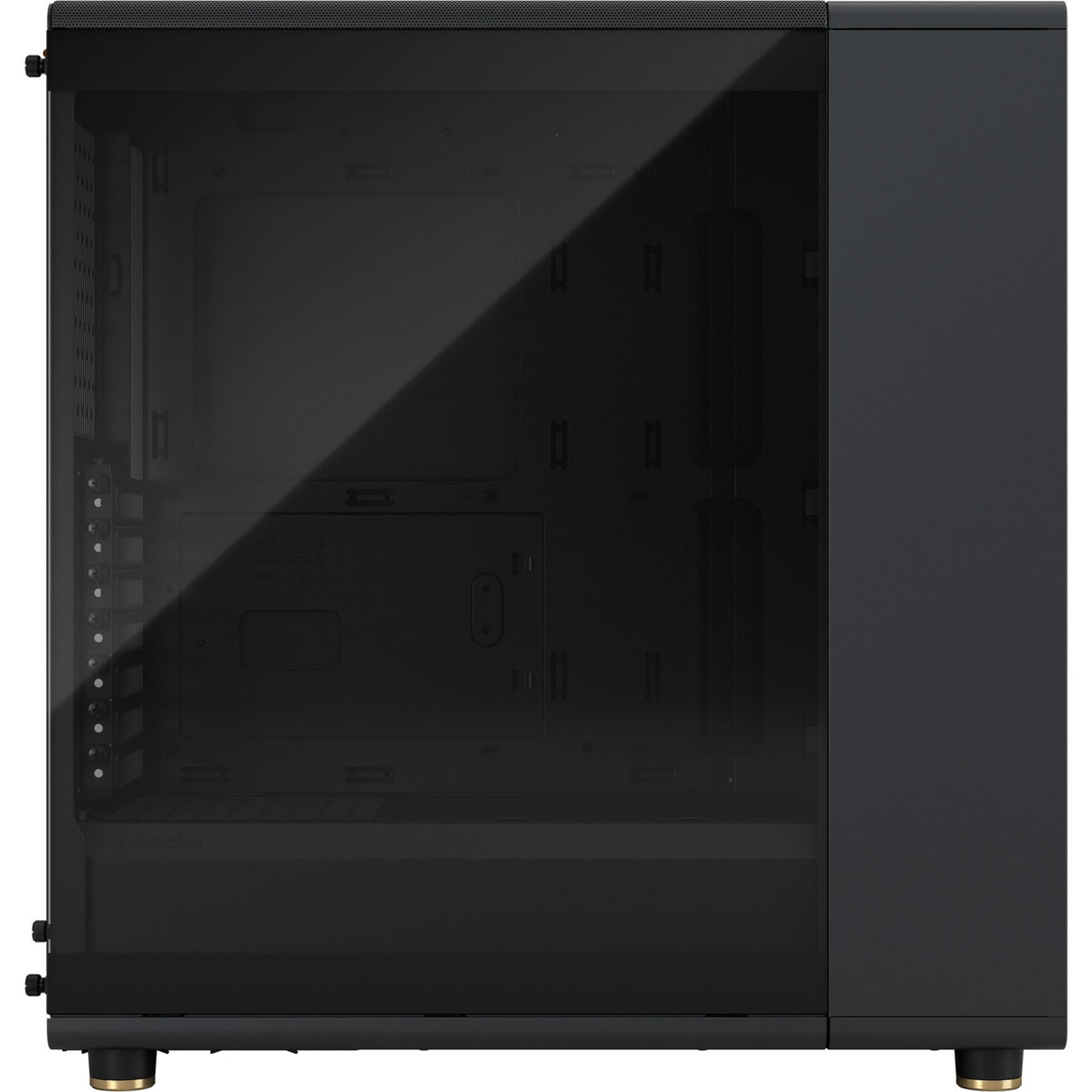 Obudowa North Midi Tower o konstrukcji fraktalnej (kolor czarnego drewna | 2x USB-A | 1x USB-C | szkło hartowane)