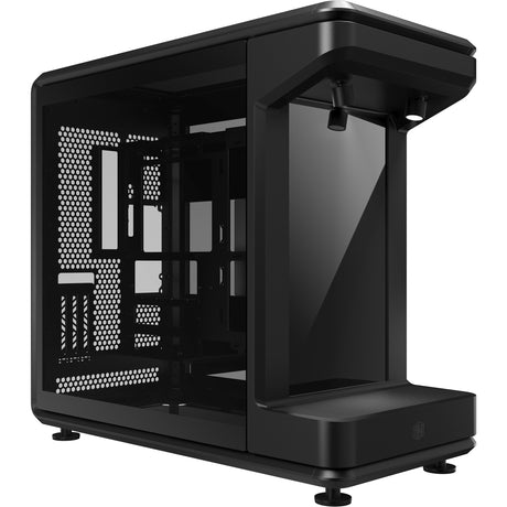 Cooler master masterframe 360 stage obudowa midi tower LCD (czarna | 2x USB-A | 1x USB-C | szkło hartowane)