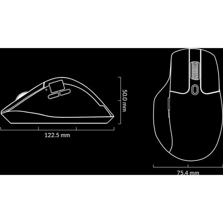 Mysz bezprzewodowa Keychron m6-a1 (czarna, 100 - 26 000 dpi, USB-C Bluetooth 5.1 2,4 GHz)