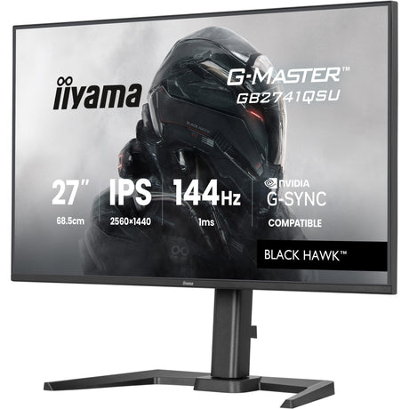 Monitor do gier Iiyama G-Master Black Hawk GB2741QSU-B1 27 (czarny, HDMI, DisplayPort, 2x USB-A, USB-B, 144 Hz)
