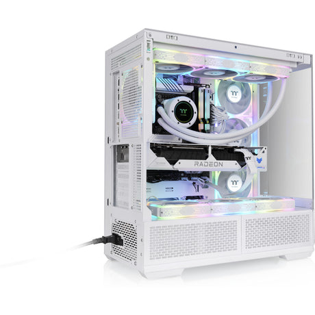 Obudowa Midi Tower Thermaltake View 370 tg argb Snow (biała | 2x USB-A | 1x USB-C | RGB | szkło hartowane)