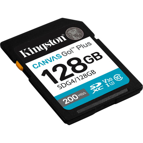 Płótno Kingston gotowe! plus karta pamięci SDXC 128 GB (czarna, klasa 10, UHS-I U3, V30)
