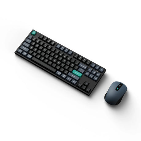 Zestaw bezprzewodowy Keychron B33 z klawiaturą i myszą BM25 (czarny, układ amerykański (Qwerty), przełączniki nożycowe, 80% (tkl), abs, USB-C | 2,4 GHz | Bluetooth, 400-2400 dpi)