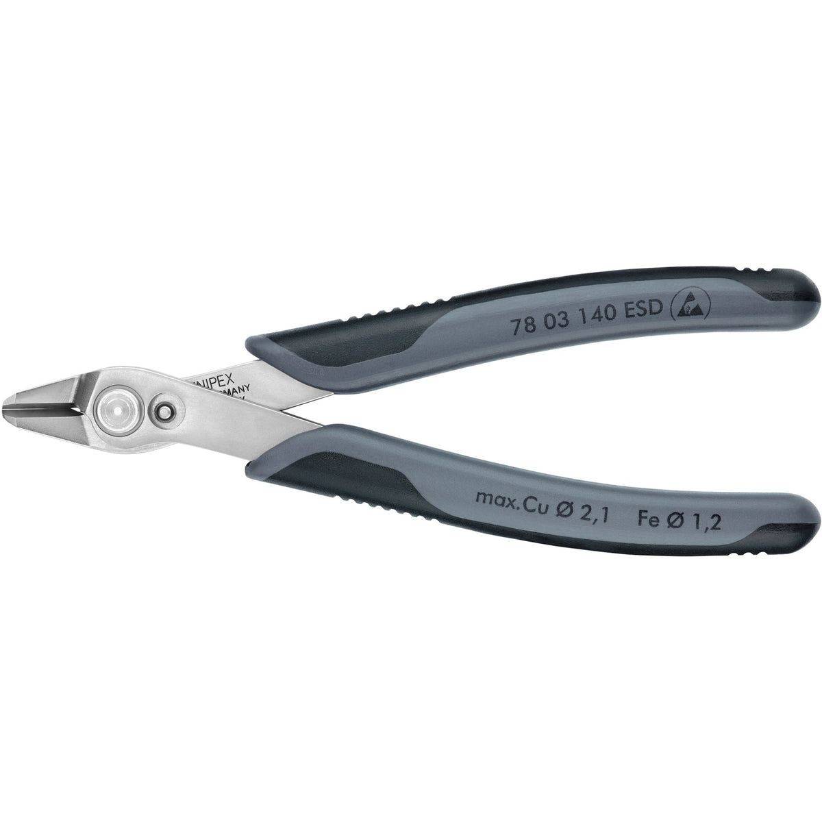 Knipex Electronic Super Knips XL ESD 78 03 140 Szczypce dla elektroników ESD (szare)