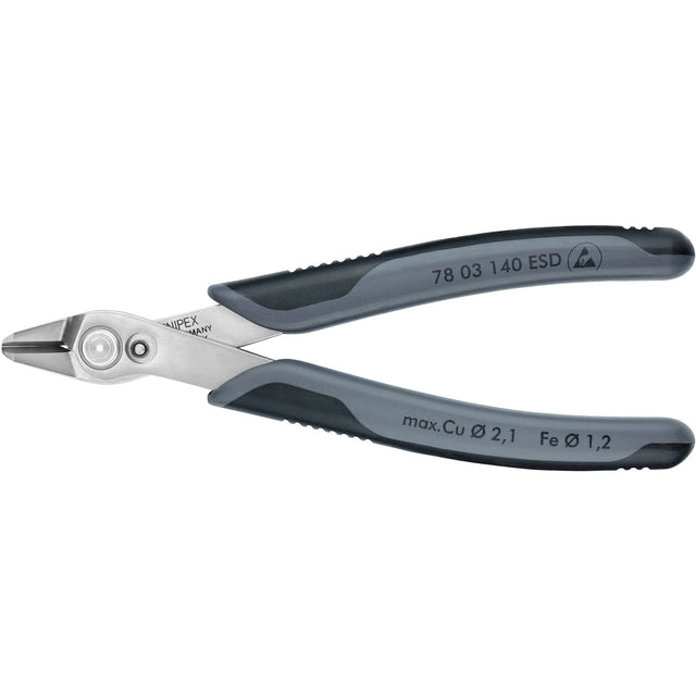 Knipex Electronic Super Knips XL ESD 78 03 140 Szczypce dla elektroników ESD (szare)