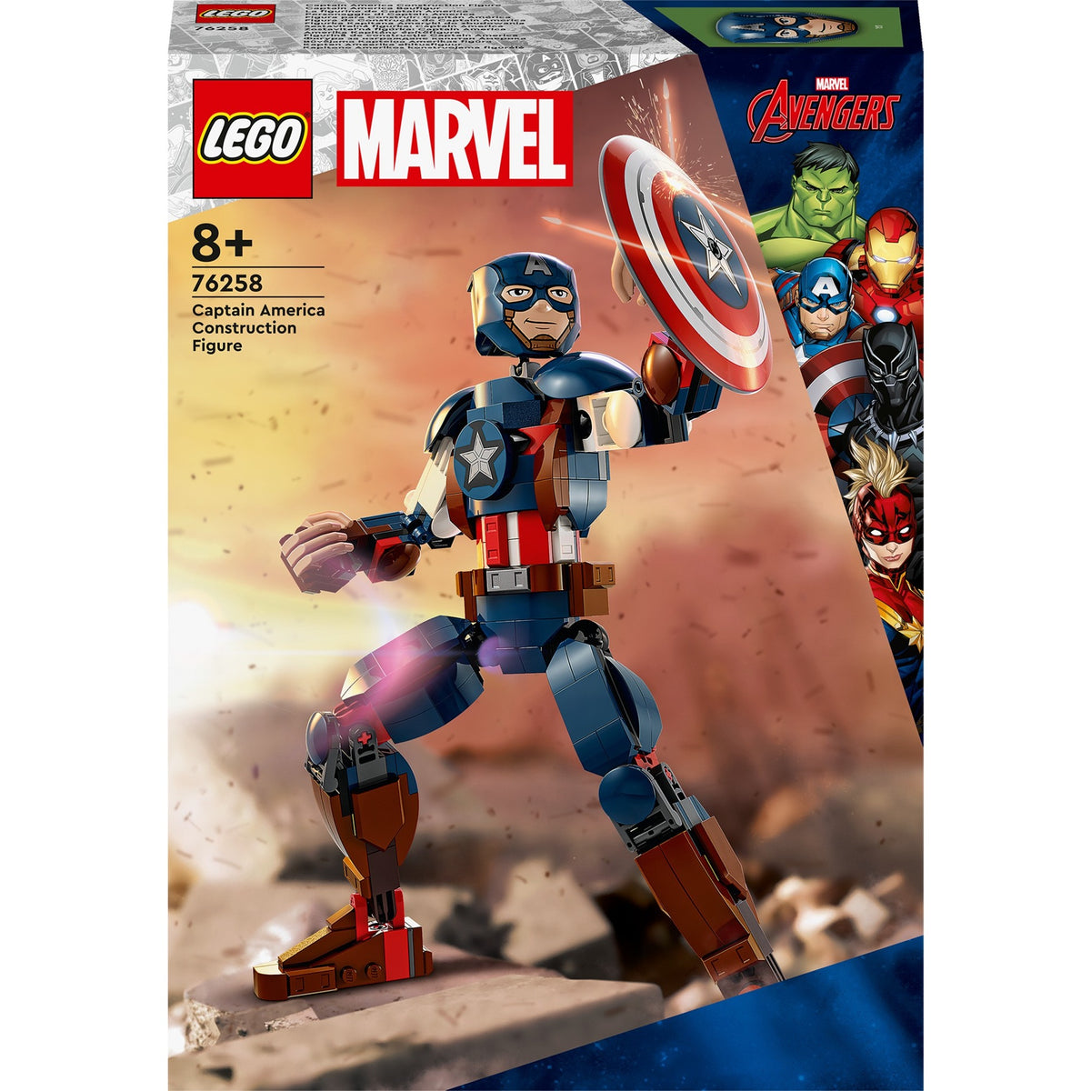 Figurka LEGO Super Heroes 76258 Kapitan Ameryka