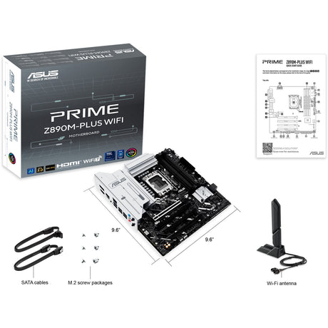 Płyta główna Asus Prime Z890M-Plus WiFi Socket 1851 (RAID, 2,5 GB-LAN, WiFi 7, BT, dźwięk, µATX)