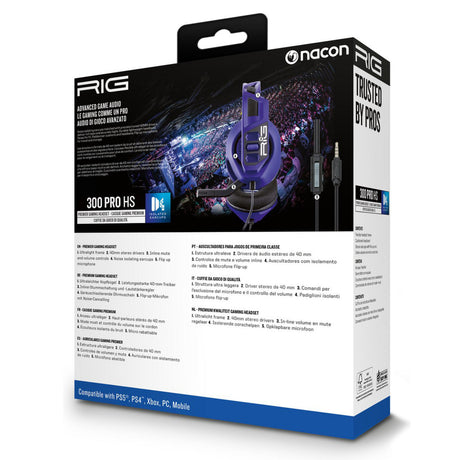 Nacon Rig 300 Pro HS Cosmic Over-Ear Gamingowy zestaw słuchawkowy (fioletowy, Playstation 4, Playstation 5, Windows, Nintendo Switch)