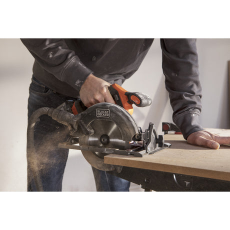 Bezszczotkowa piła tarczowa Black+decker 18 V Ręczna piła tarczowa 165 mm (czarno-pomarańczowa, akumulator i ładowarka nie wchodzą w skład zestawu)