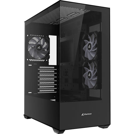 Obudowa midi tower Sharkoon sk6 argb (czarna | 2x usb-a | rgb | szkło hartowane)