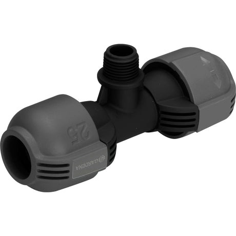 Trójnik Gardena 25 mm x 1 2 złącze z gwintem zewnętrznym (czarno-szary, 2786-20)