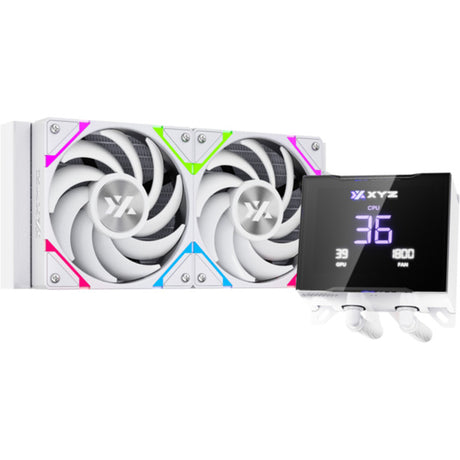 Chłodzenie wodne Xyz pc gear hydrotemp aio 240 (biały, argb, pwm)