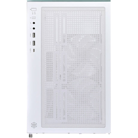 Obudowa mini tower Silverstone lucid 04 (biała | 2x USB-A | 1x USB-C | RGB | szkło hartowane)