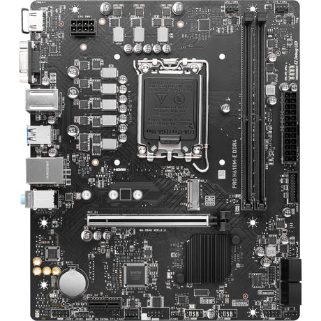 Płyta główna MSI Pro H610M-E DDR4 Socket 1700 (czarna, GB-LAN, dźwięk, µATX)