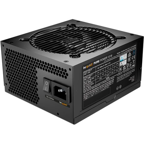 Bądź cicho! modułowy zasilacz Pure Power 13 m o mocy 650 W (czarny, 1x 12 V-2x6, 2x pcie)